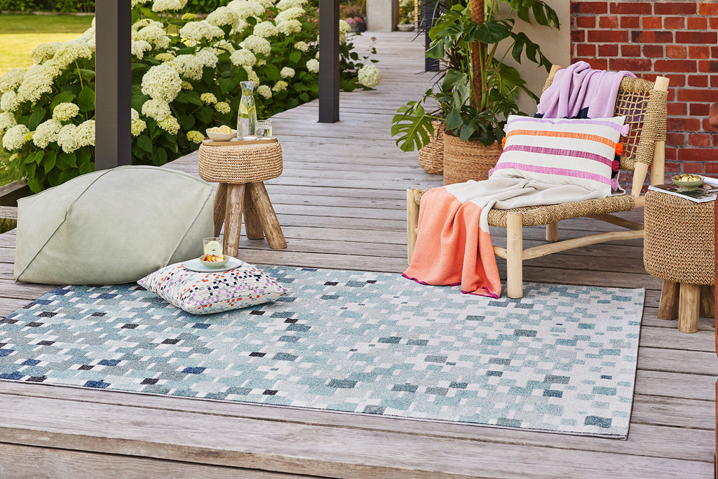 Esprit Teppich In- und Outdoor Blau Grün "Pacific"