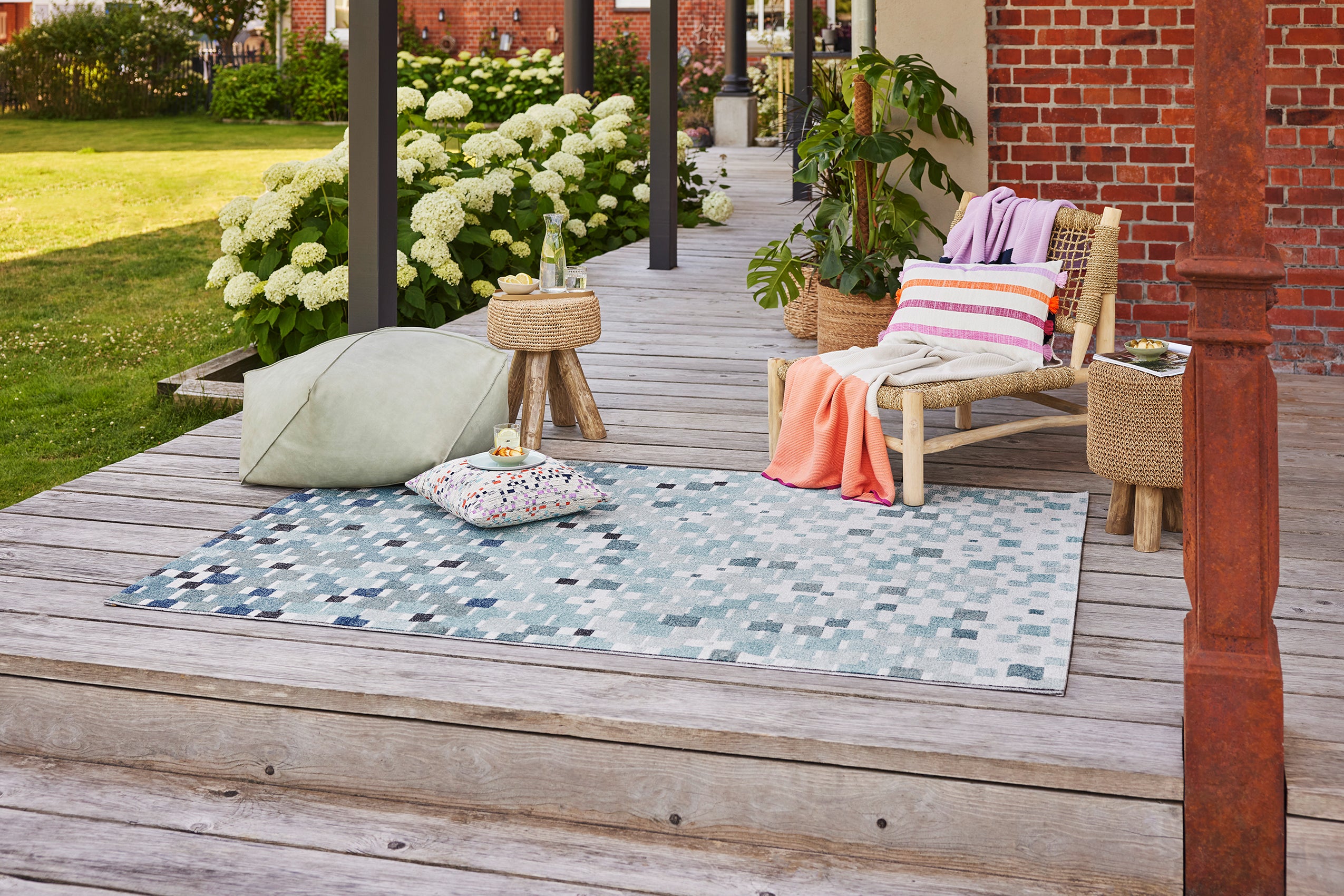 Esprit Teppich In- und Outdoor Blau Grün "Pacific"