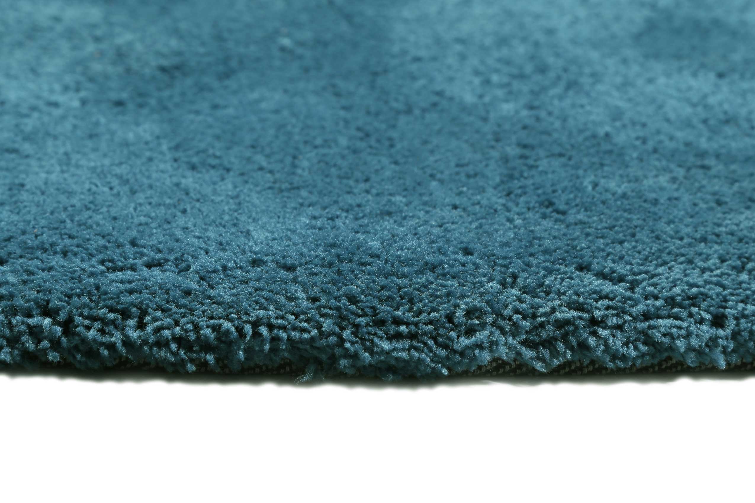 Esprit Teppich Rund Petrol Hochflor "Relaxx"