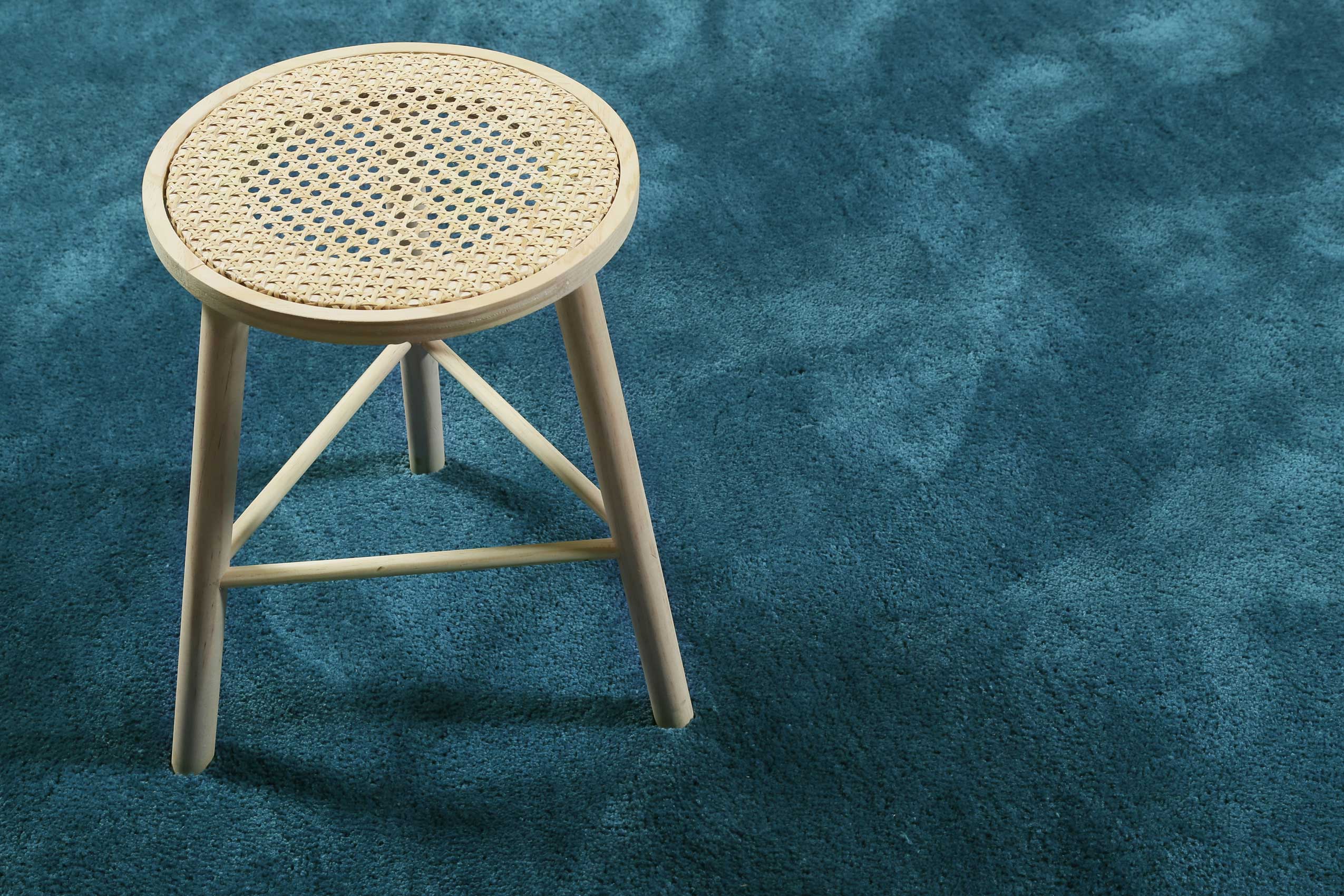 Esprit Teppich Rund Petrol Hochflor "Relaxx"
