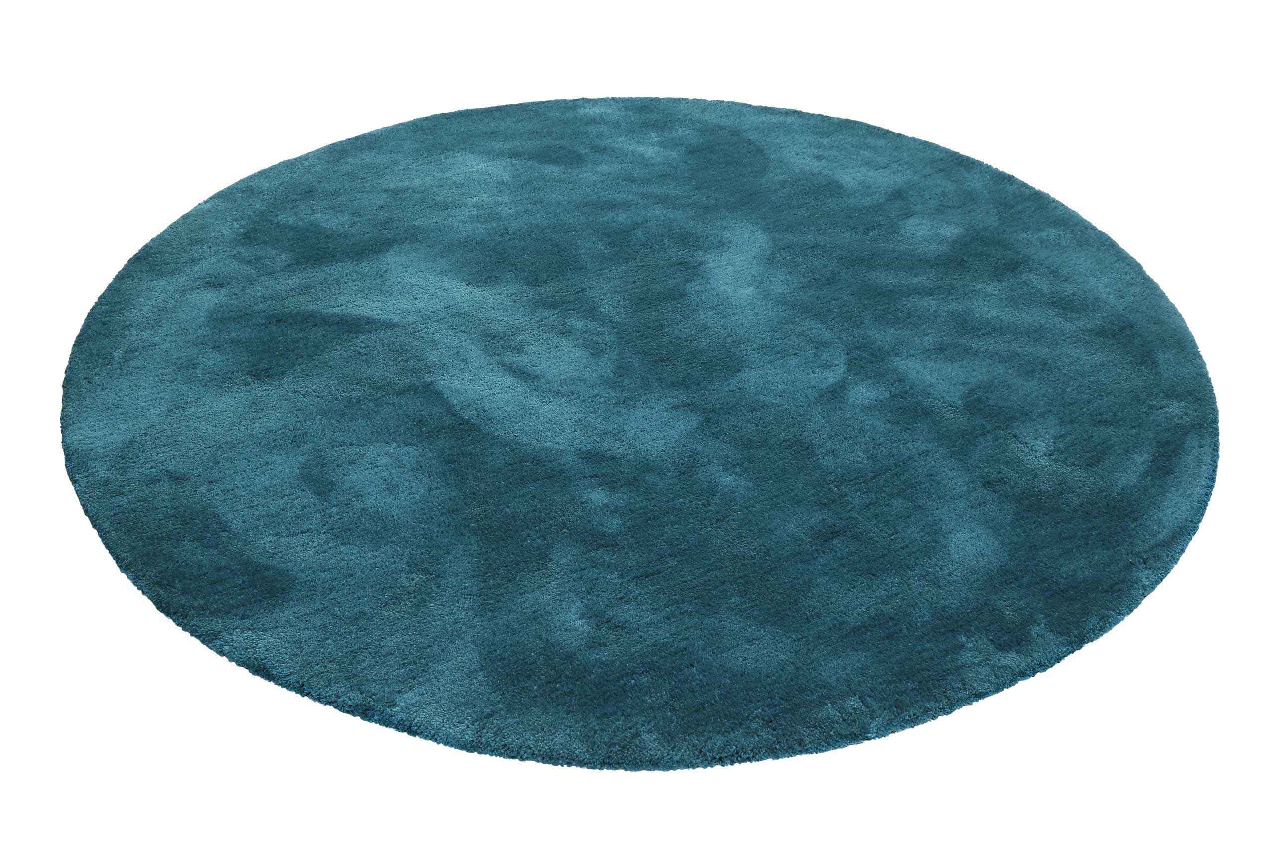 Esprit Teppich Rund Petrol Hochflor "Relaxx"