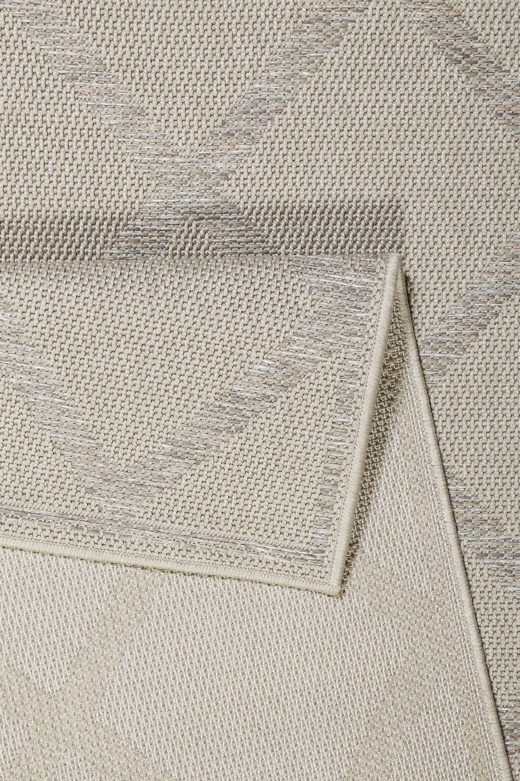 Esprit Teppich In & Outdoor Beige Grau "Rhomb"