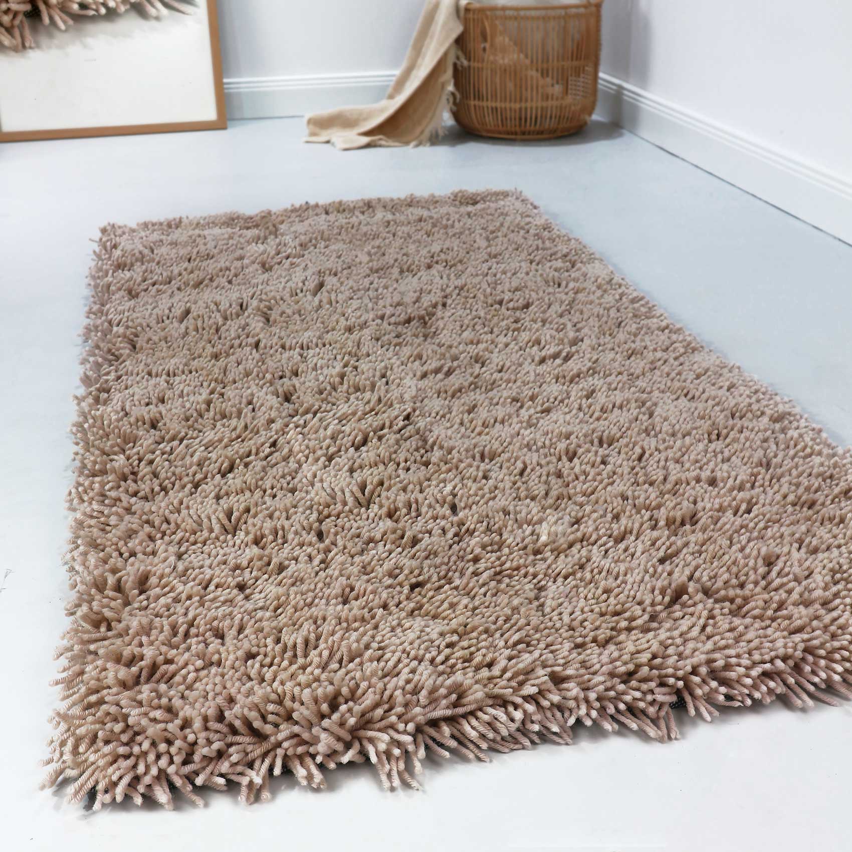 Esprit Wollteppich Shaggy Sand Beige Hochflor "Seattle Shag"