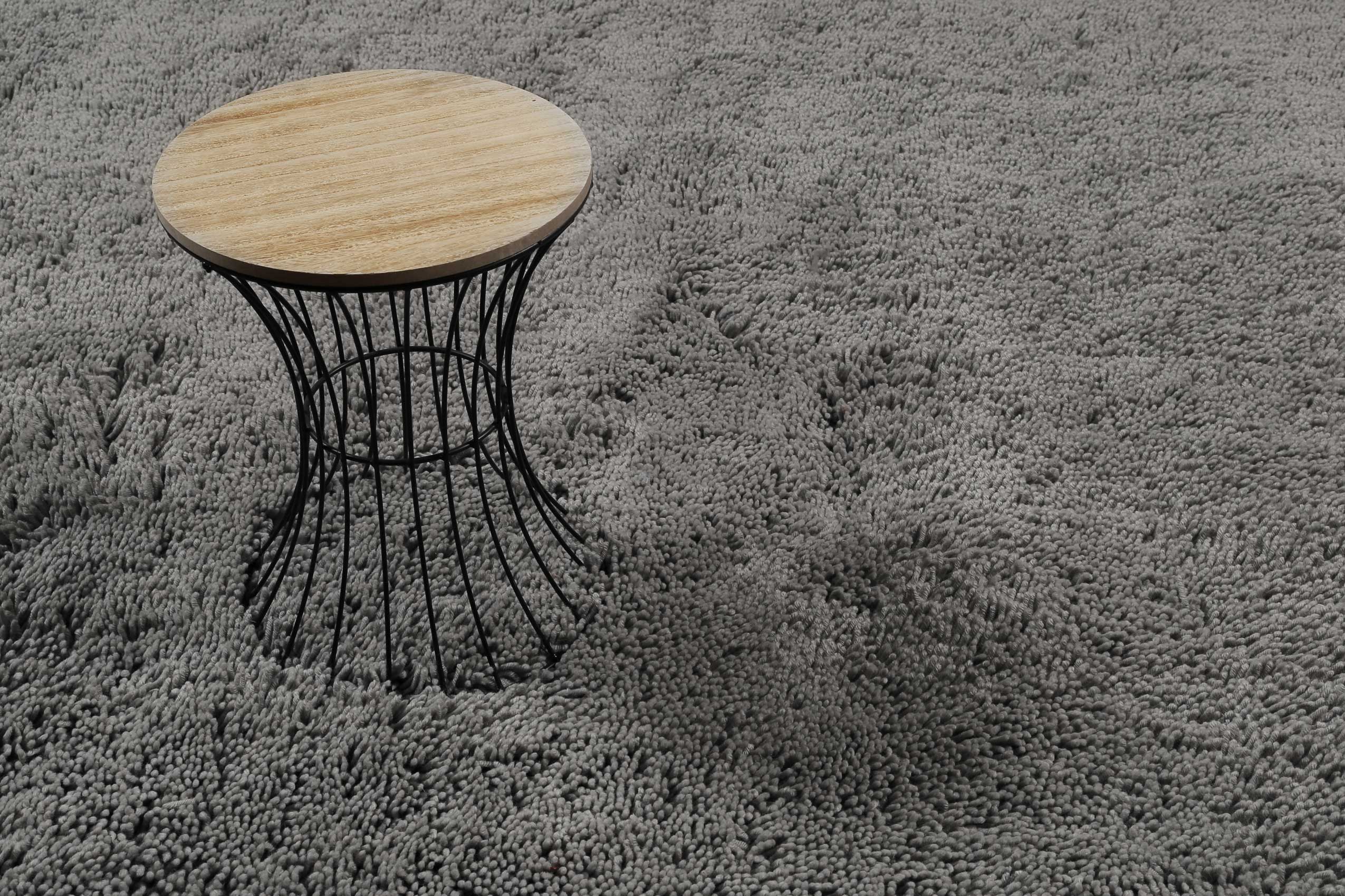 Esprit Wollteppich Shaggy Hellgrau Hochflor "Seattle Shag"