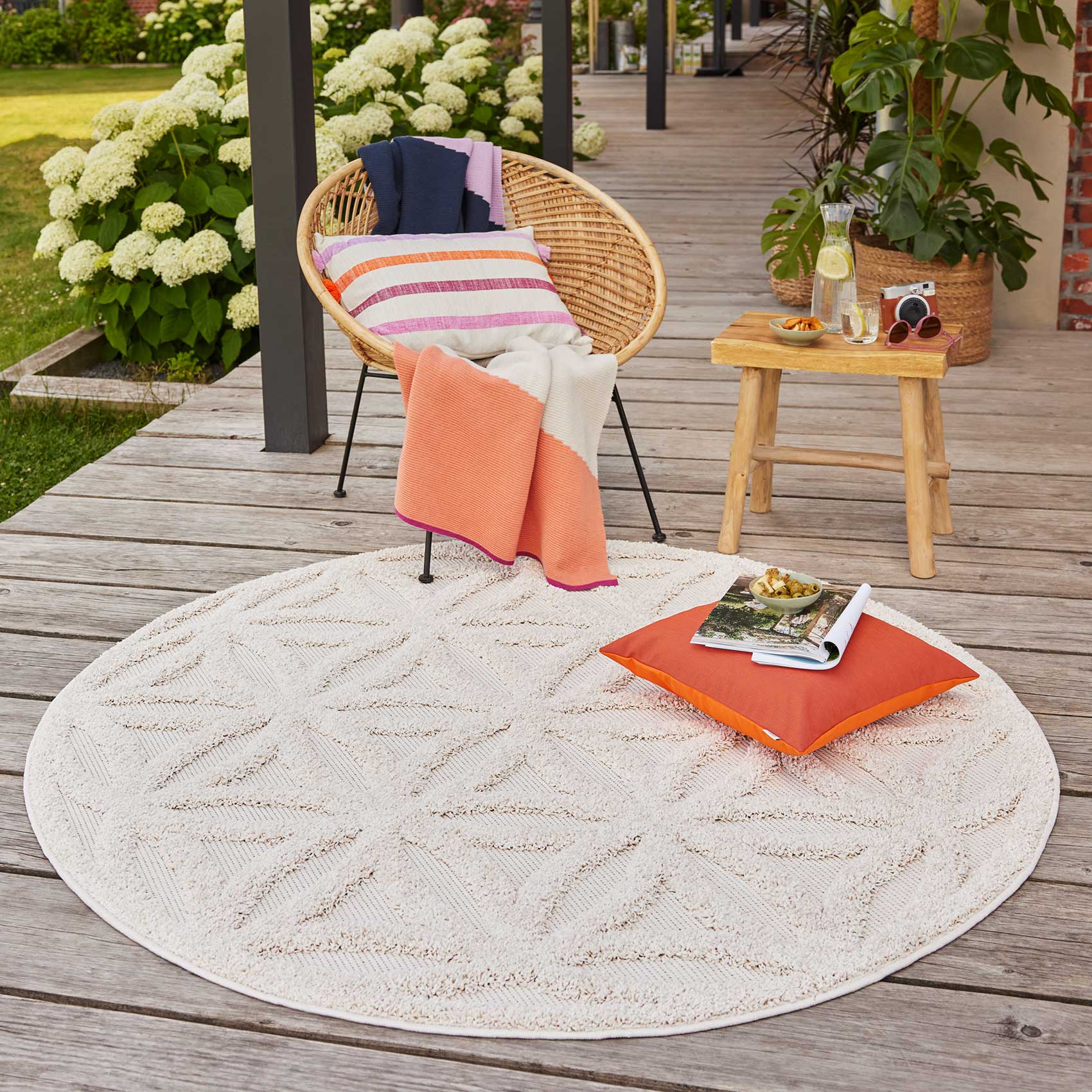 Esprit Teppich In- und Outdoor Creme Beige "Shake"