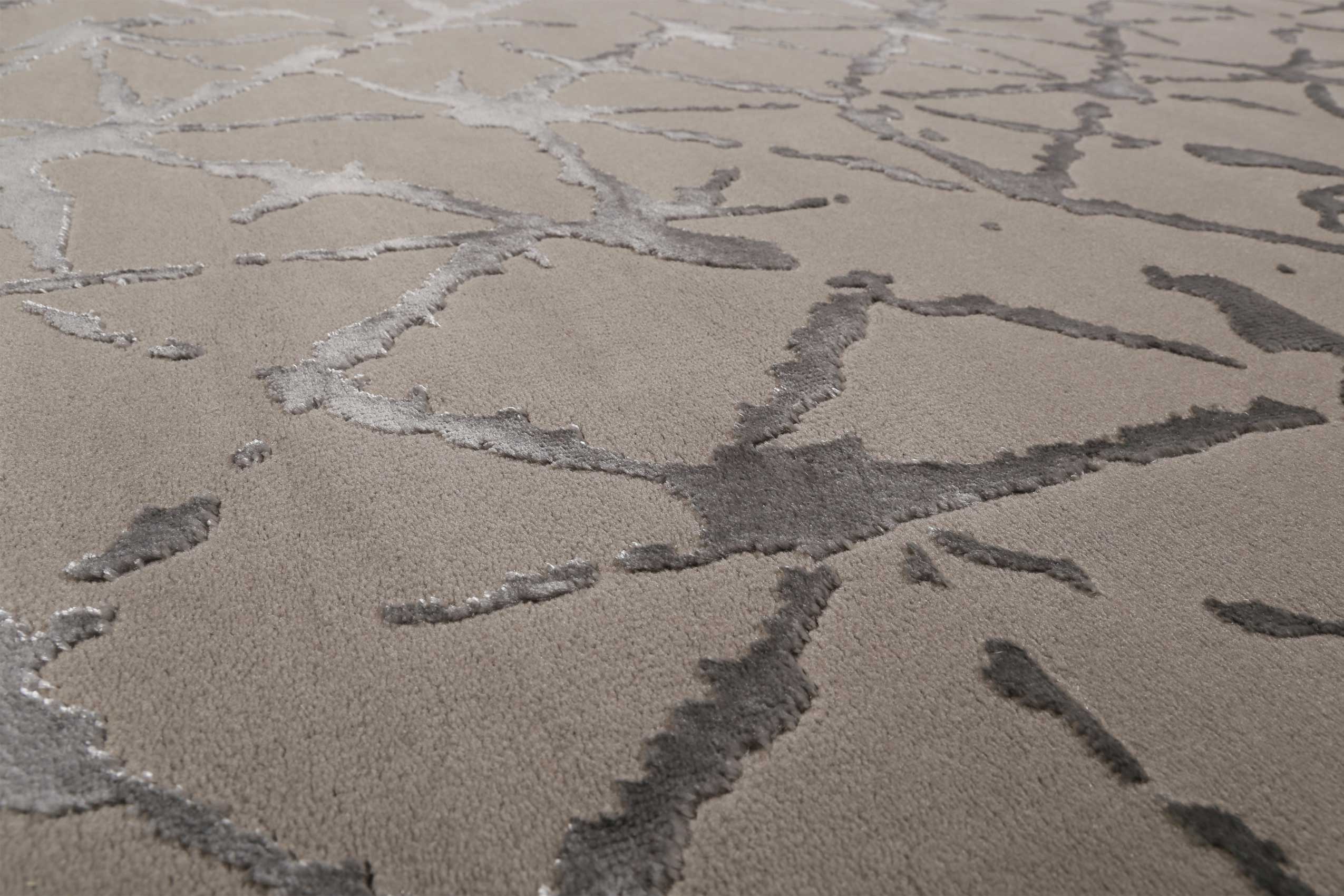 Esprit Teppich Taupe Grau Kurzflor "Solveig"