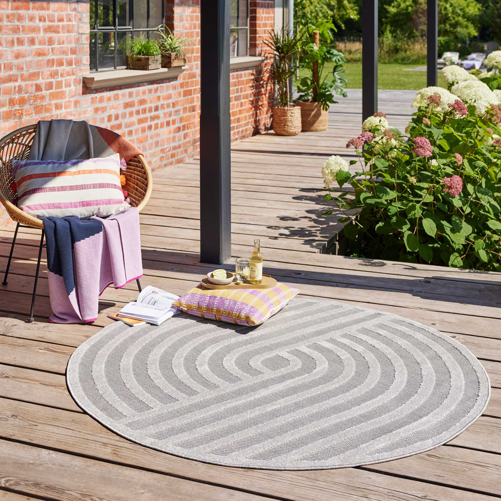 Esprit Teppich In- und Outdoor Grau Silber "Spirit"