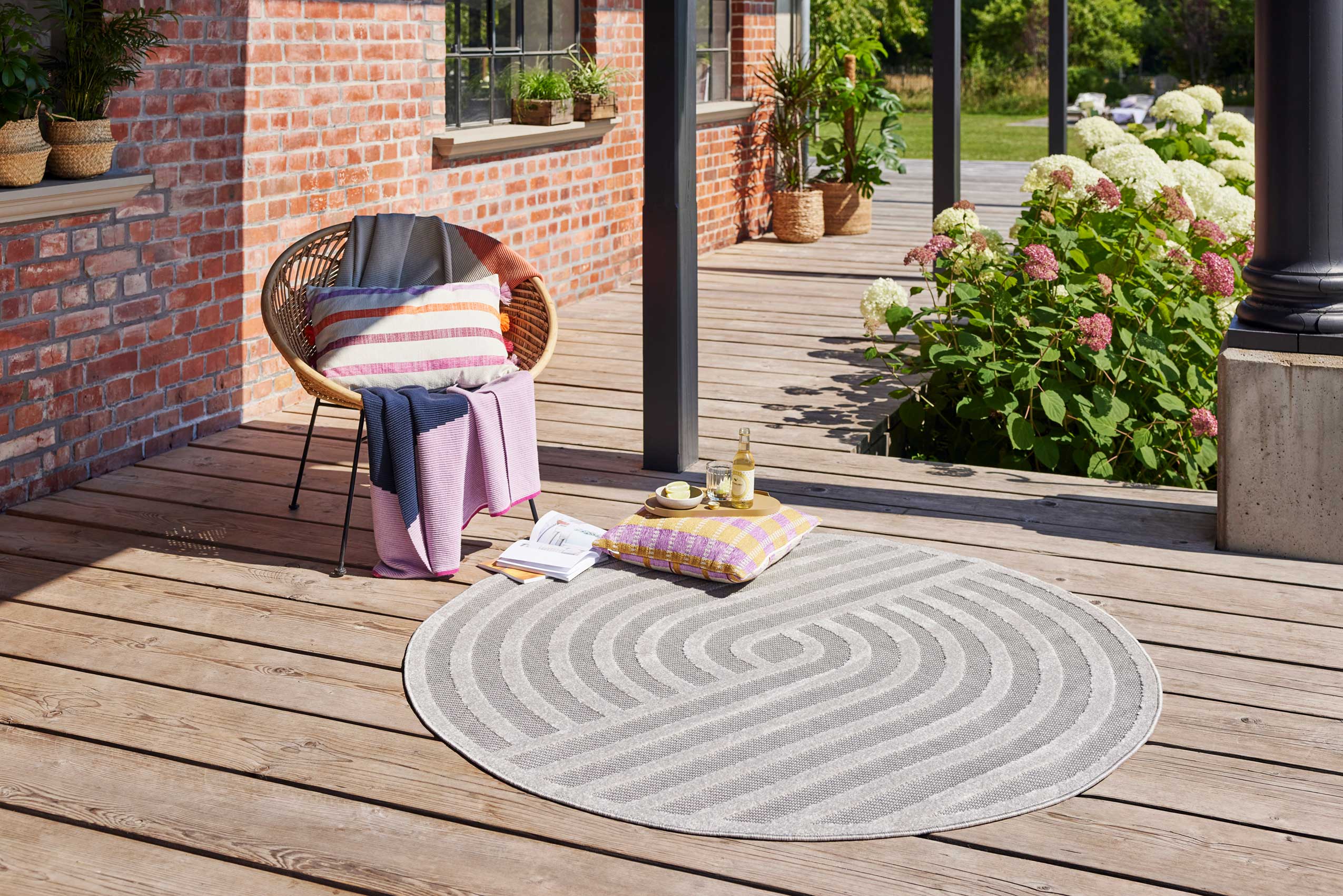 Esprit Teppich In- und Outdoor Grau Silber "Spirit"
