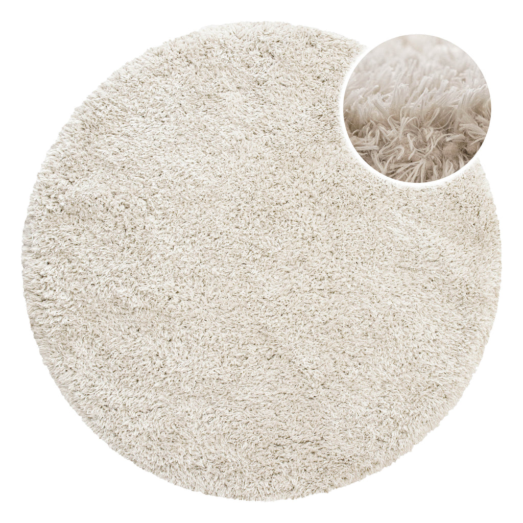 Esprit Teppich Rund Creme Beige weich soft & nachhaltig "Yogi"