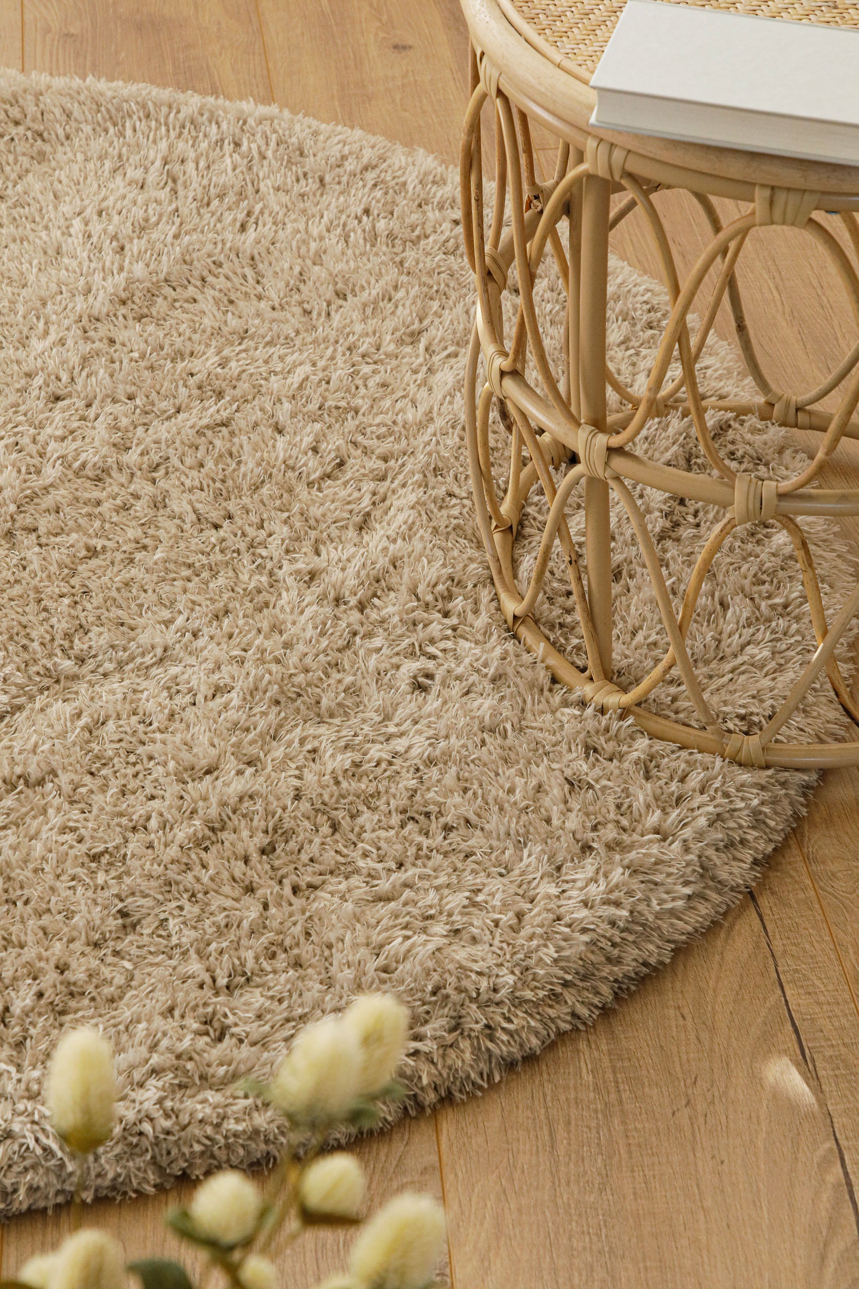 Esprit Teppich Rund Beige Sand weich soft & nachhaltig "Yogi"