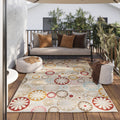 In & Outdoorteppich Beige Bunt "Flowerdrops" WECONhome