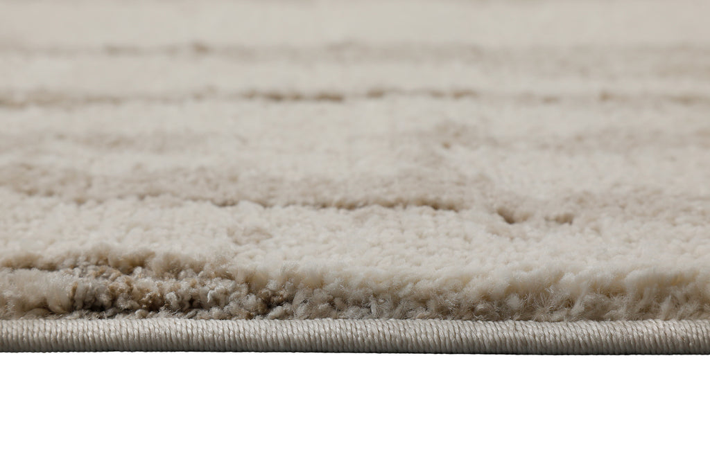 Kurzflor Teppich Creme Beige "Fynn" WECONhome