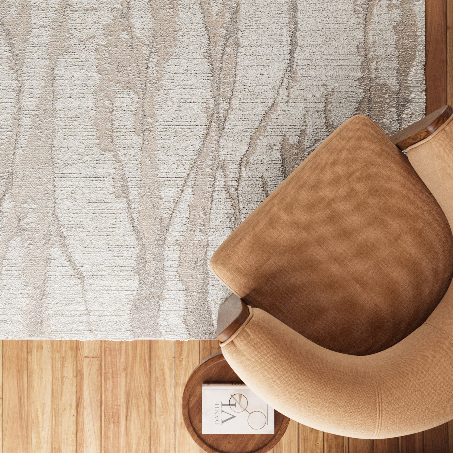 Kurzflor Teppich Creme Beige "Fynn" WECONhome