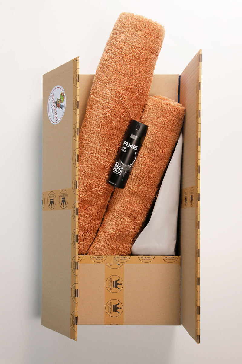 Badteppich Geschenkset Karton mit den Teppichen