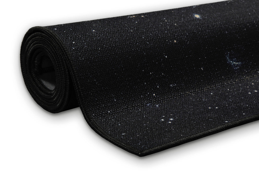 Gewebter Gamerteppich bedruckt Schwarz Multi "Galactic Glow" WECONhome