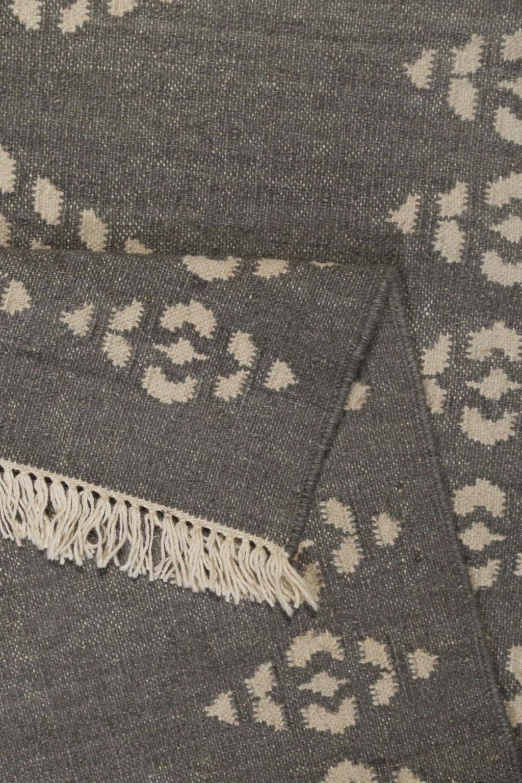 Kelim Teppich Dunkelgrau aus Wolle "Belmont" Green Looop