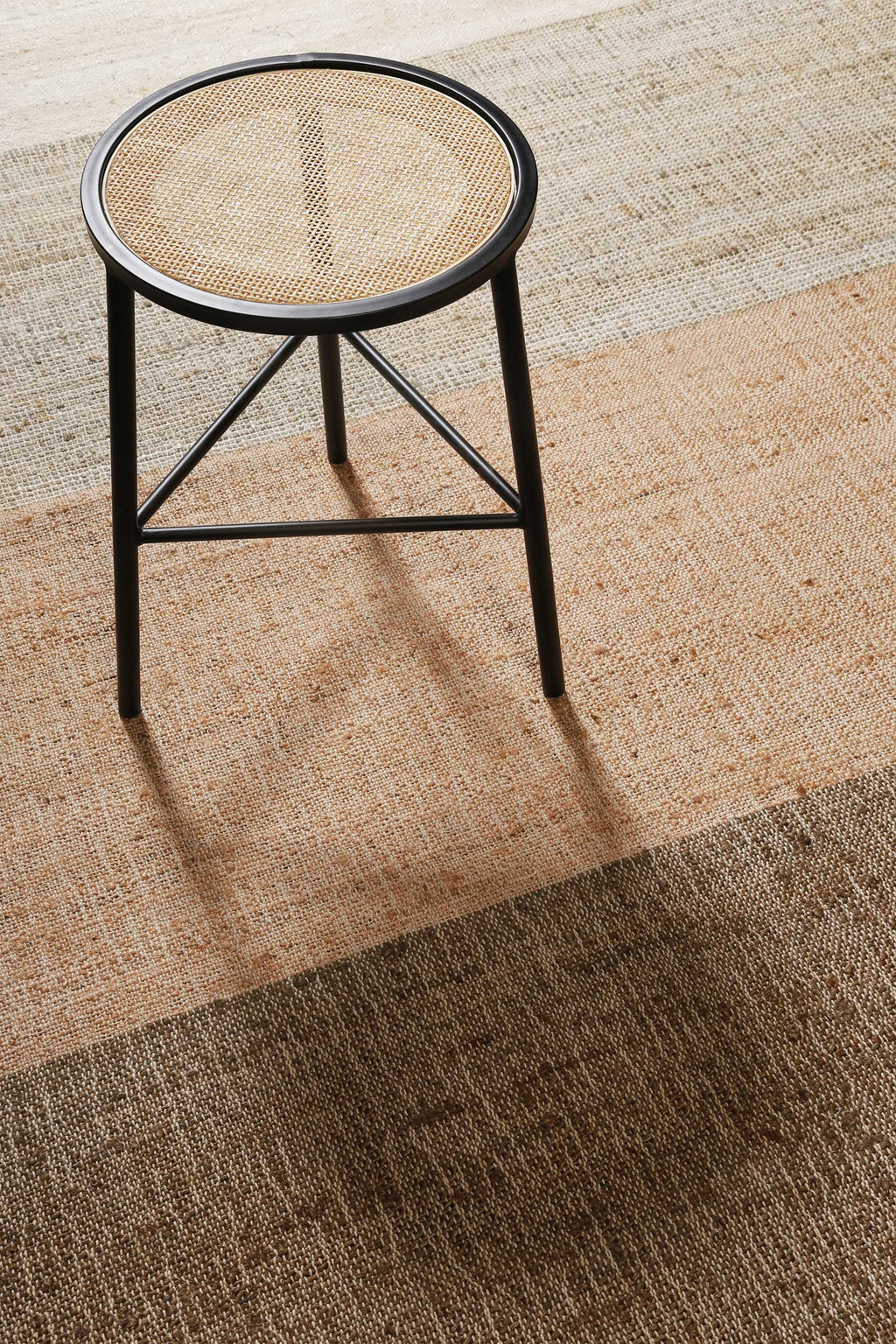 Handwebteppich Beige Braun aus Naturfaser "Vito" Green Looop