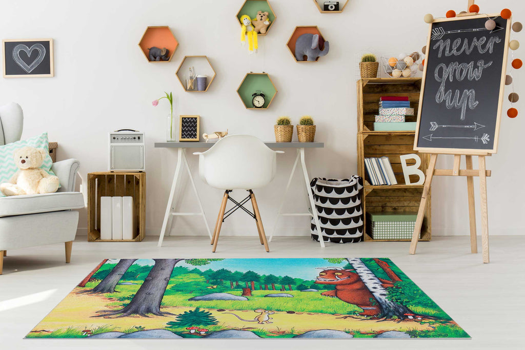Grüffelo Kinderteppich Bunt Kurzflor "Mouselo"