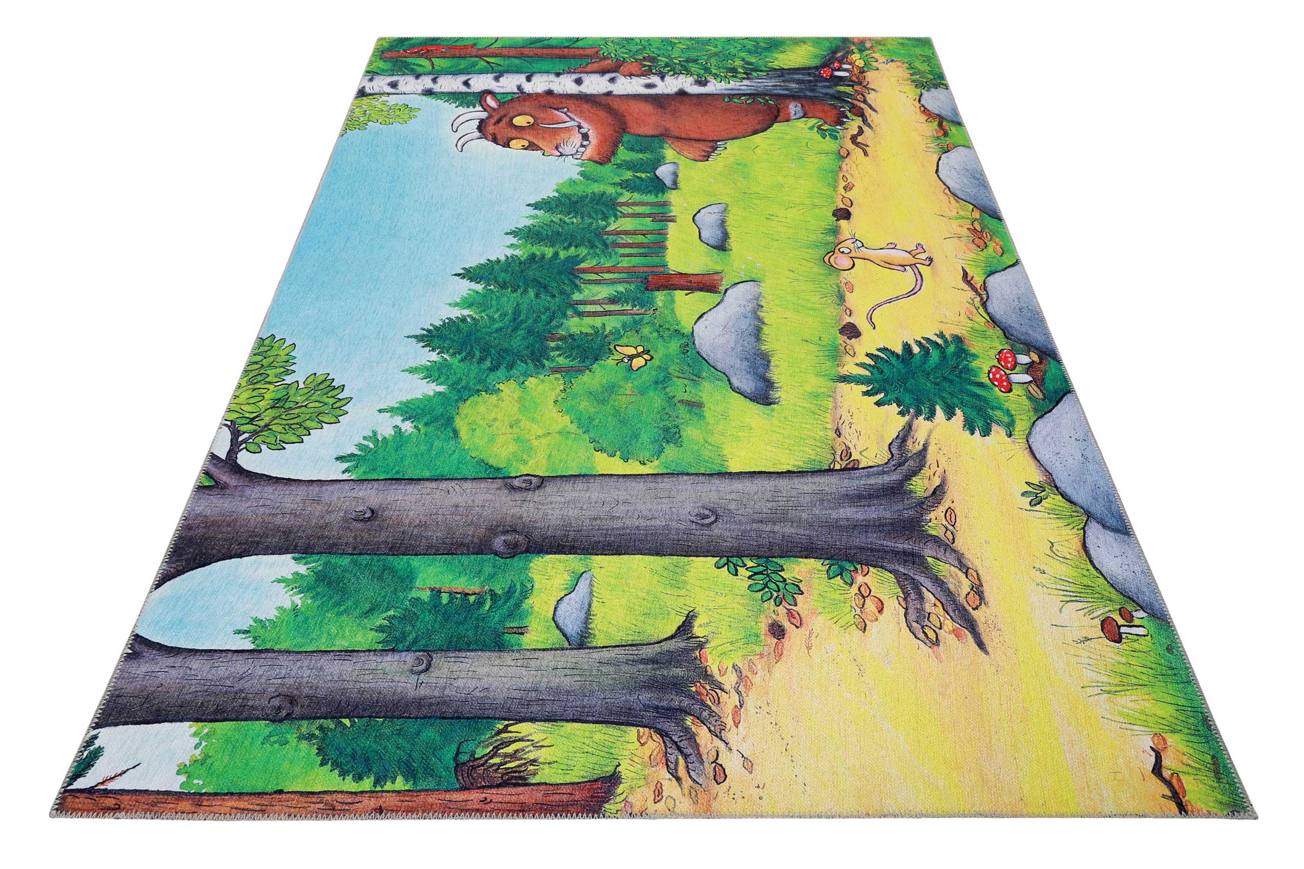 Grüffelo Kinderteppich Bunt Kurzflor "Mouselo"