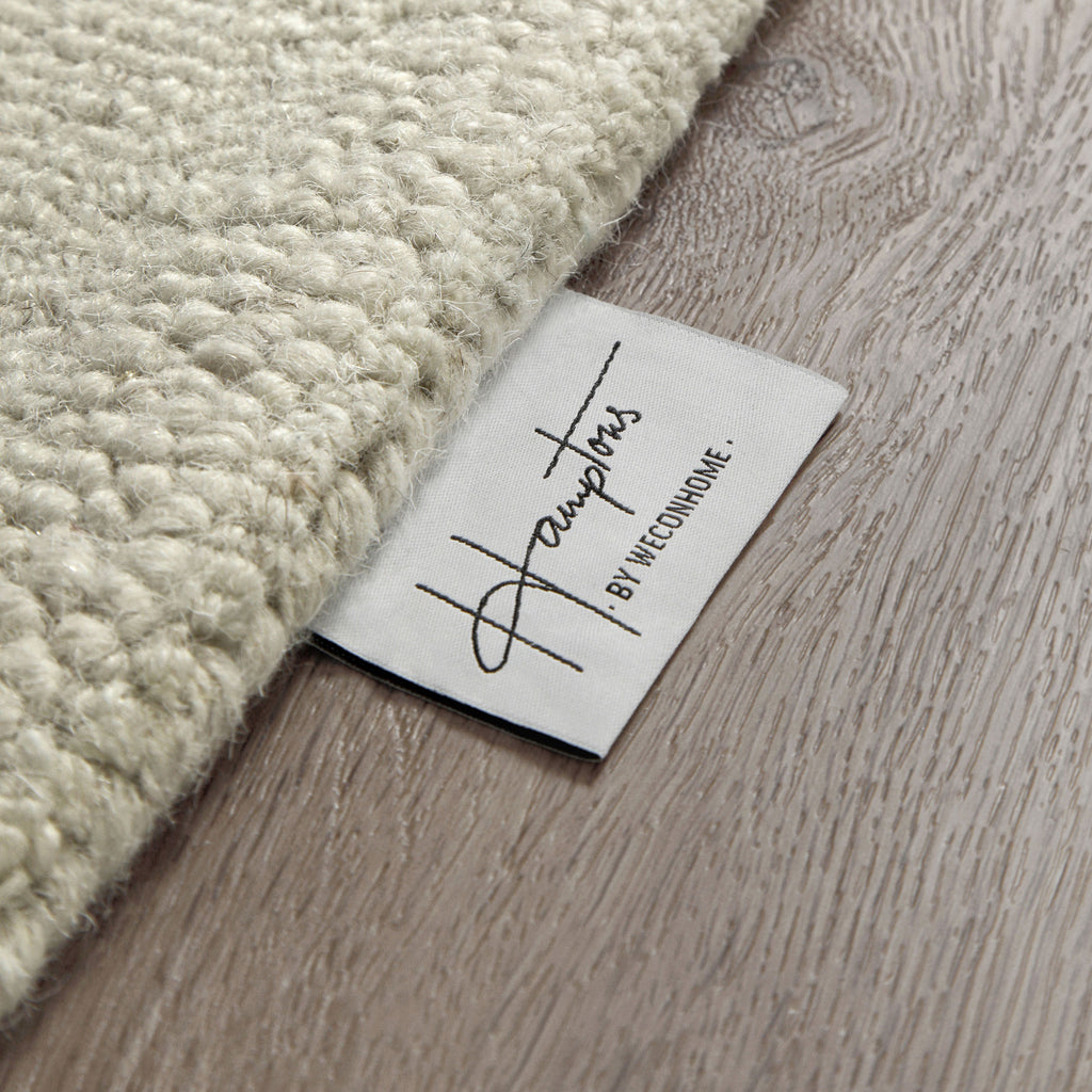 Kurzflor Teppich Sand Beige aus Schurwolle "Hamptons THIRTYSEVEN" WECONhome