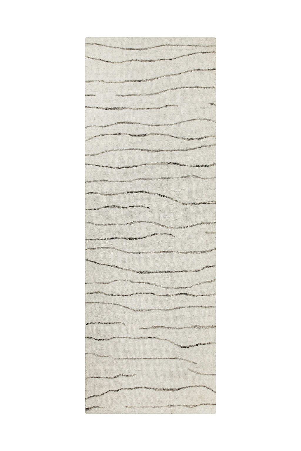 Kurzflor Teppich Creme Weiß aus Schurwolle "Hamptons ELEVEN" WECONhome
