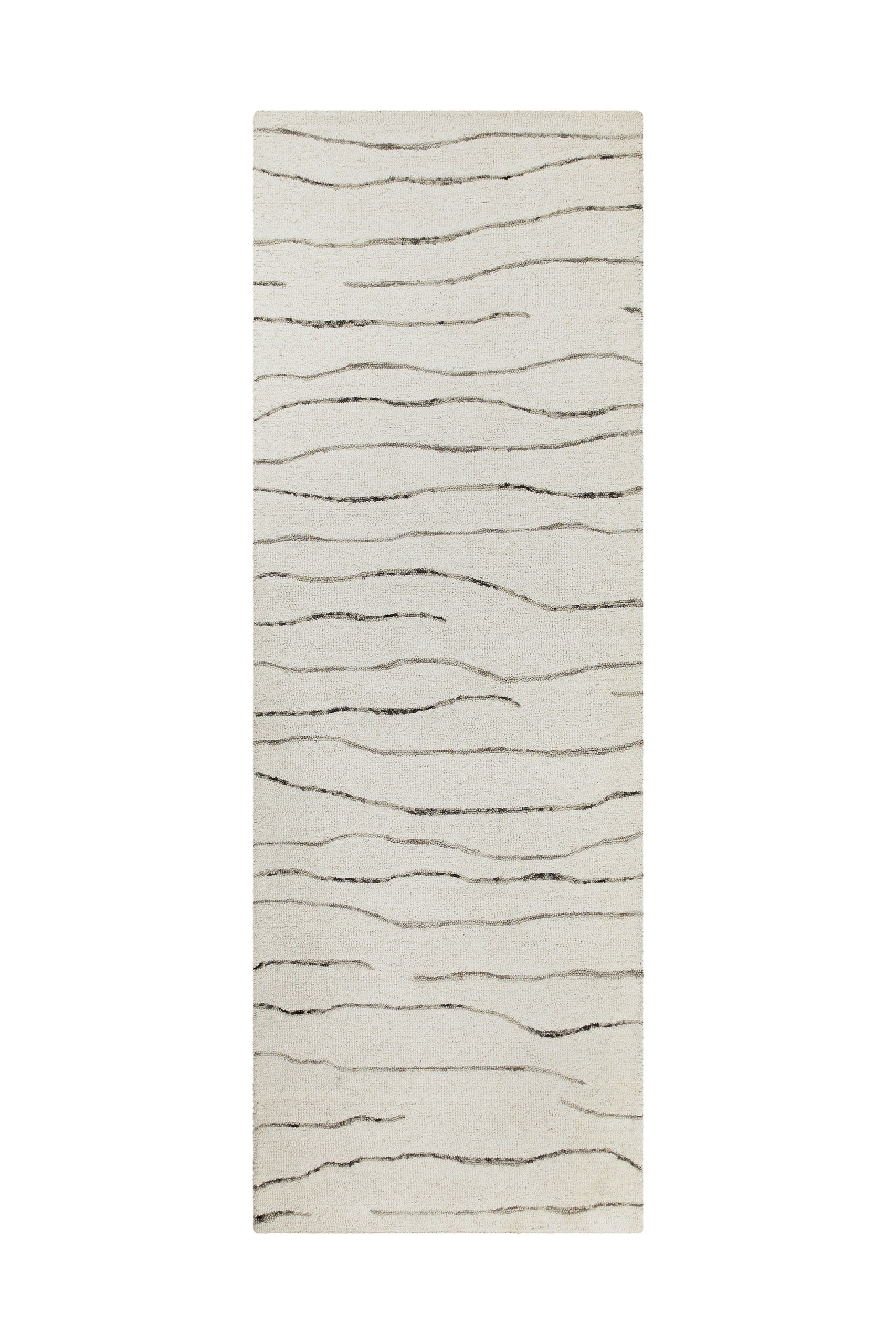 Kurzflor Teppich Creme Weiß aus Schurwolle "Hamptons ELEVEN" WECONhome