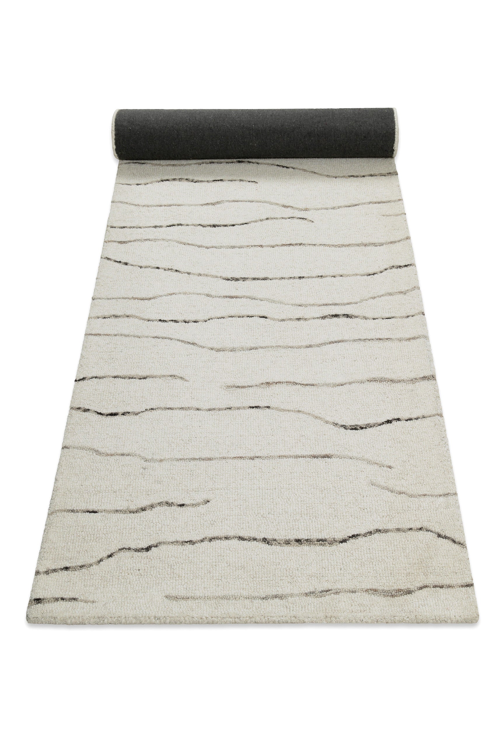 Kurzflor Teppich Creme Weiß aus Schurwolle "Hamptons ELEVEN" WECONhome