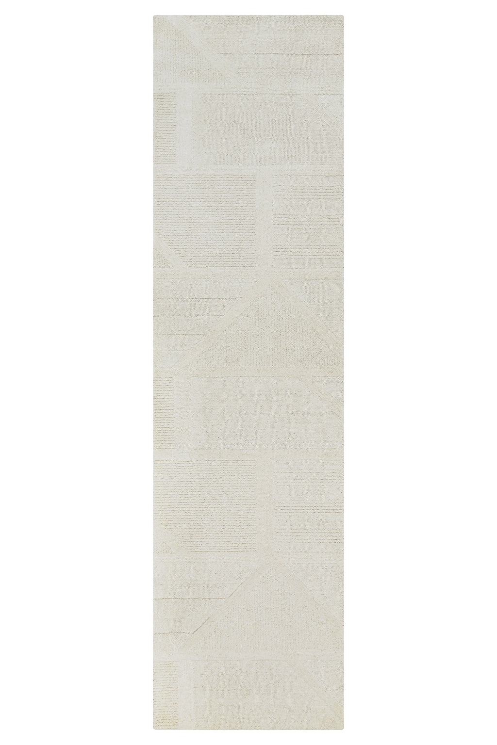 Kurzflor Teppich Creme Weiß aus Schurwolle "Hamptons FIFTEEN" WECONhome