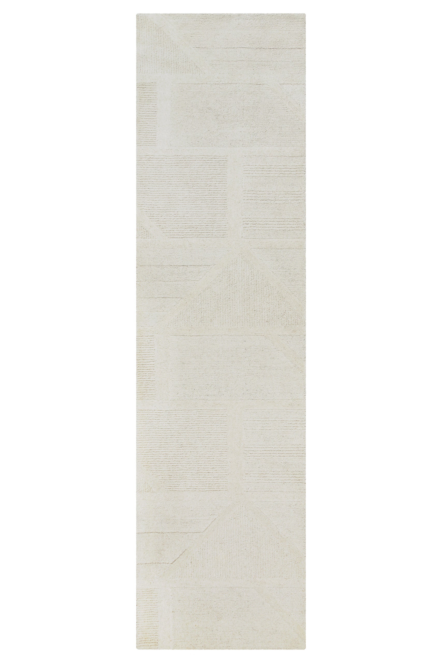 Kurzflor Teppich Creme Weiß aus Schurwolle "Hamptons FIFTEEN" WECONhome