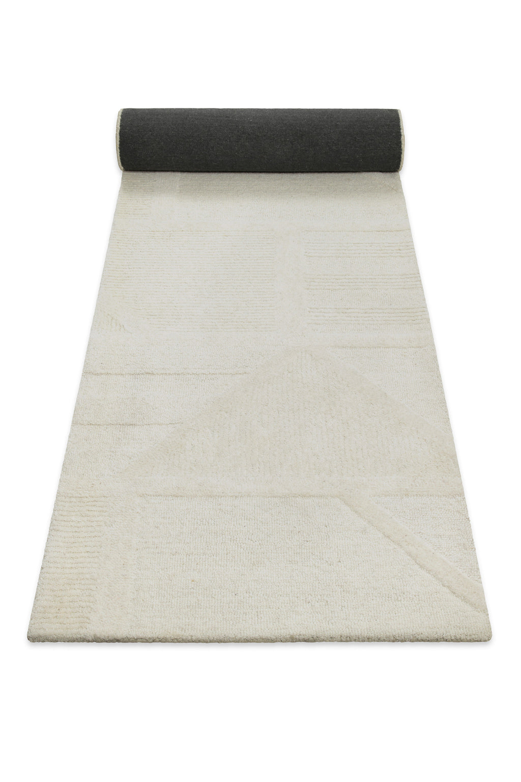 Kurzflor Teppich Creme Weiß aus Schurwolle "Hamptons FIFTEEN" WECONhome