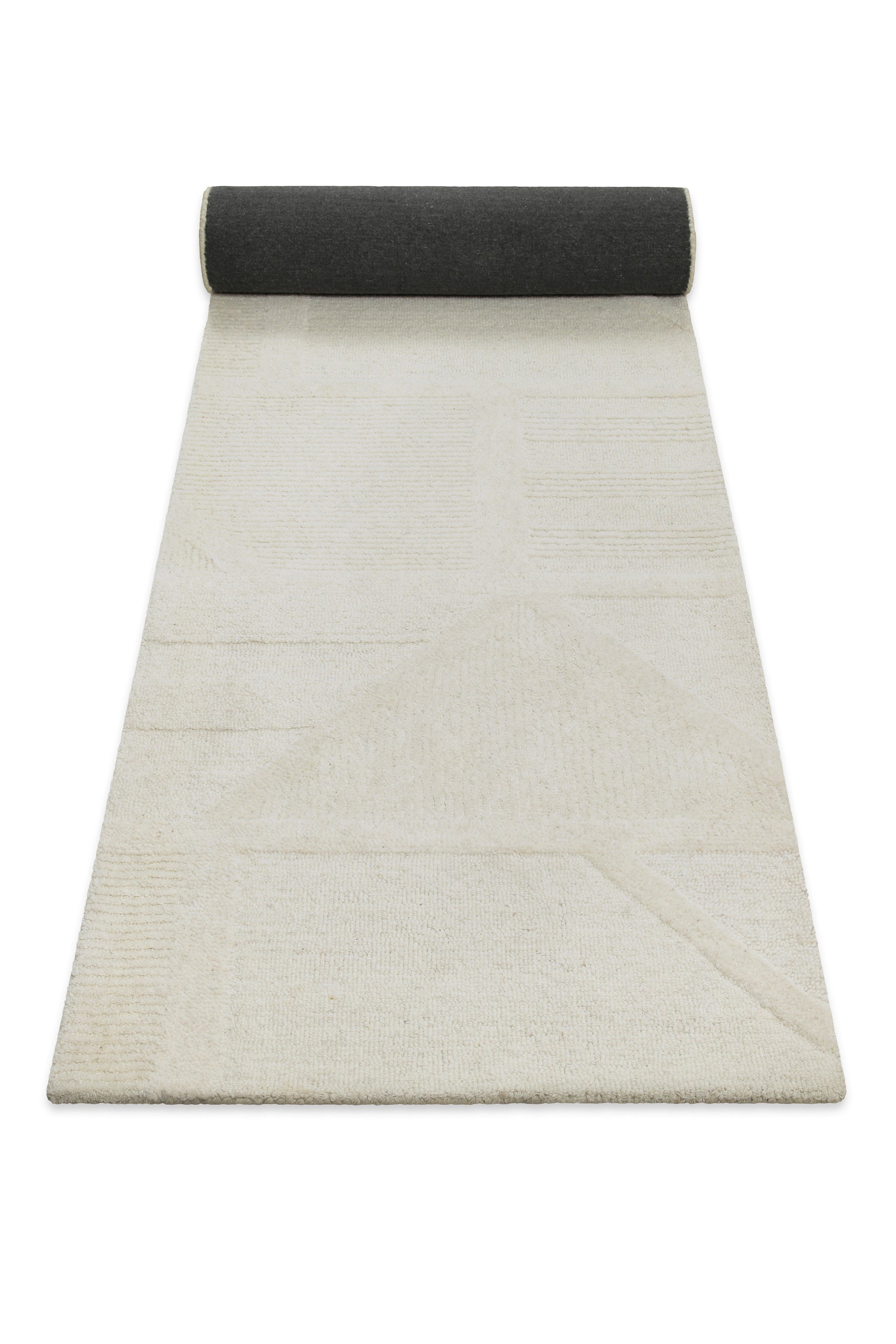 Kurzflor Teppich Creme Weiß aus Schurwolle "Hamptons FIFTEEN" WECONhome
