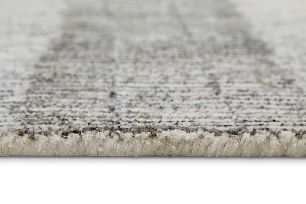 Kurzflor Teppich Rund Beige Grau "Hamptons FORTY" WECONhome