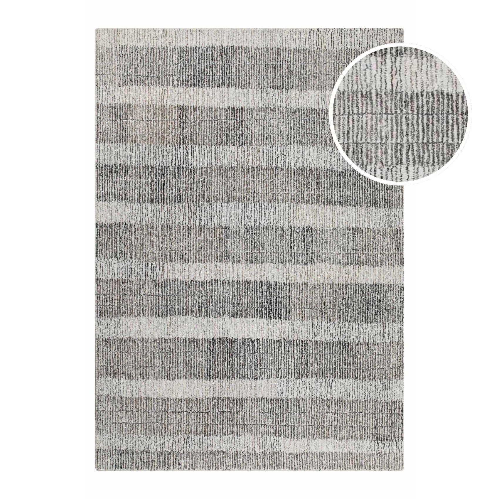 Kurzflor Teppich Beige Grau "Hamptons FORTY" WECONhome
