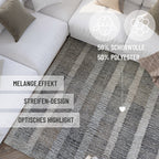 Kurzflor Teppich Rund Beige Grau "Hamptons FORTY" WECONhome