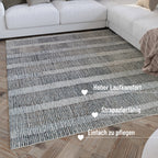 Kurzflor Teppich Rund Beige Grau "Hamptons FORTY" WECONhome
