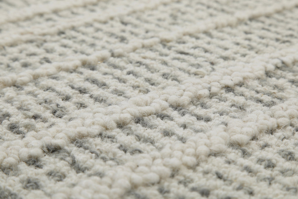 Kurzflor Teppich Grau aus Schurwolle "Hamptons FORTYFIVE" WECONhome
