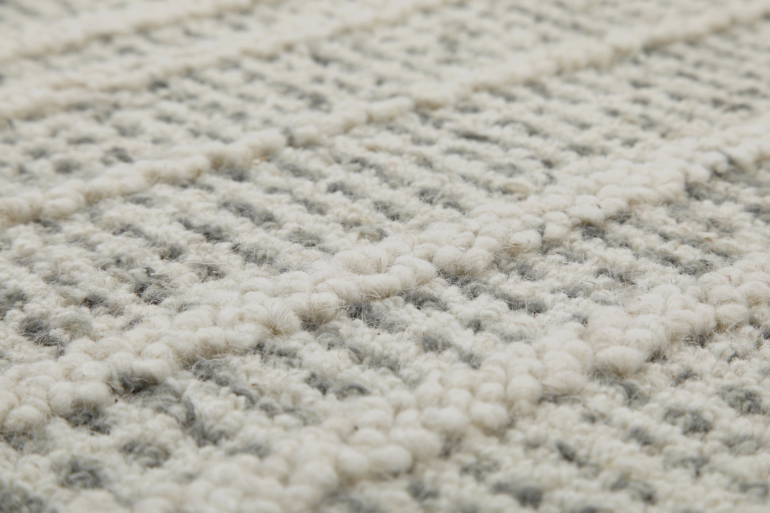 Kurzflor Teppich Rund Grau aus Schurwolle "Hamptons FORTYFIVE" WECONhome