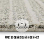 Kurzflor Teppich Grau aus Schurwolle "Hamptons FORTYFIVE" WECONhome