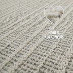 Kurzflor Teppich Rund Grau aus Schurwolle "Hamptons FORTYFIVE" WECONhome