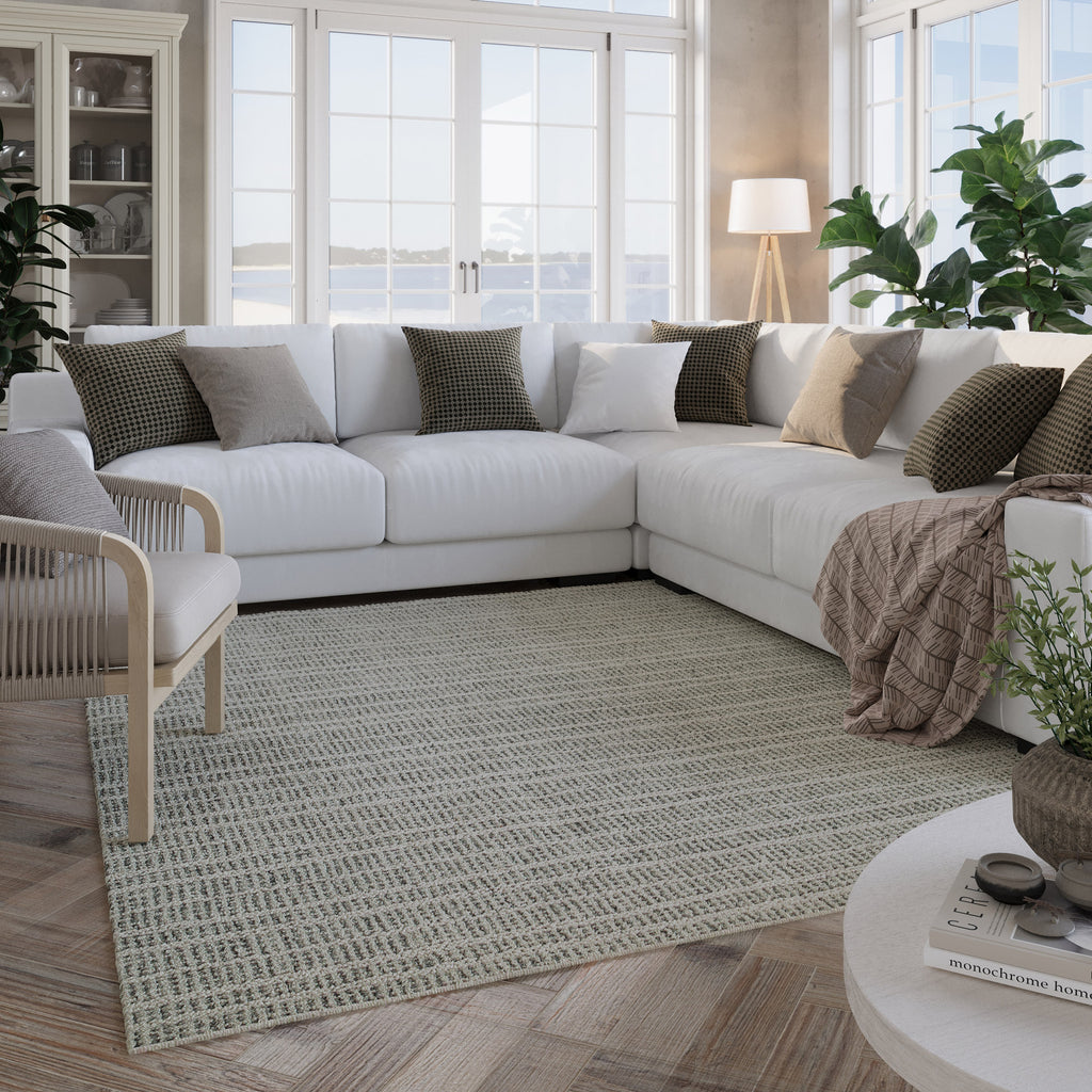 Kurzflor Teppich Grau aus Schurwolle "Hamptons FORTYFIVE" WECONhome