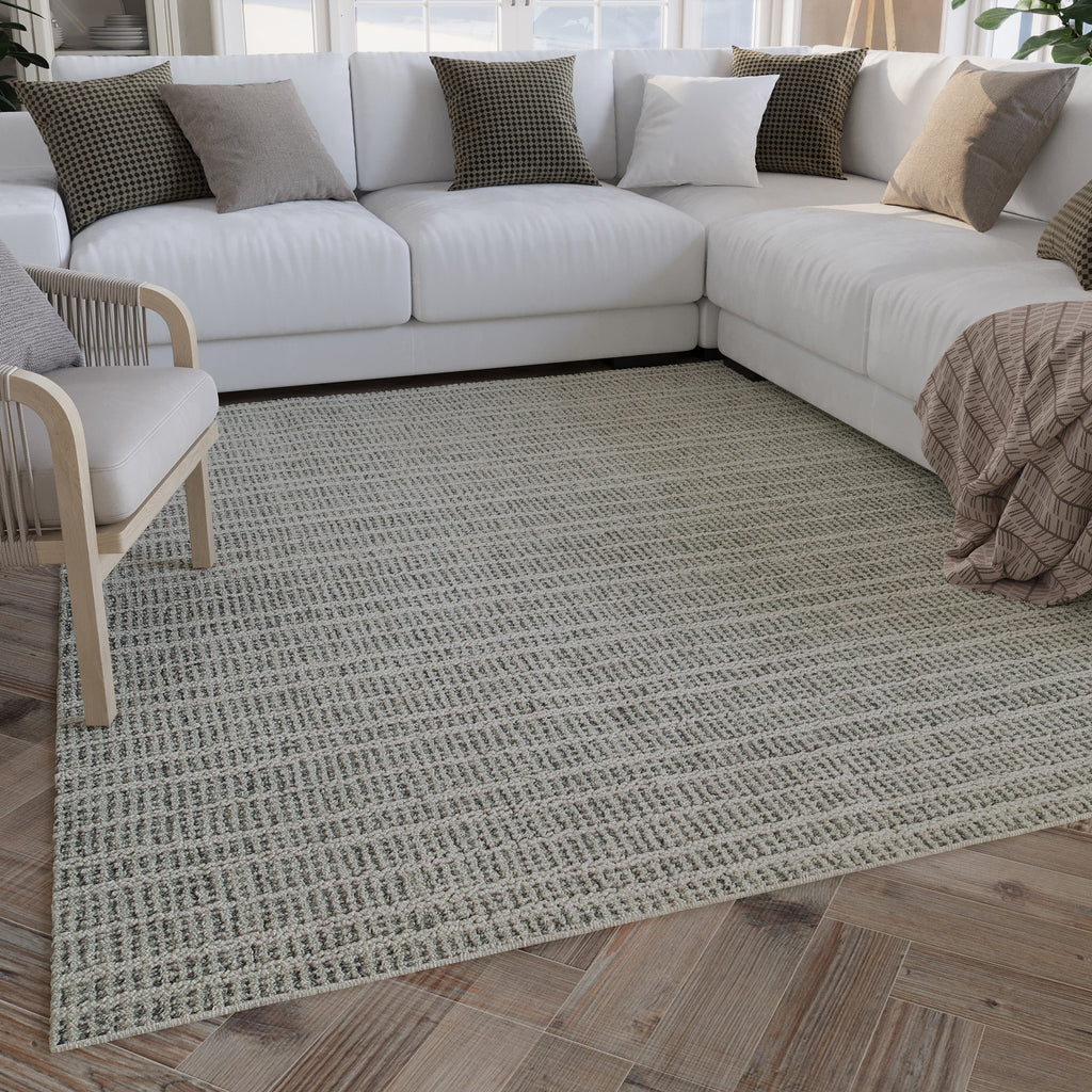 Kurzflor Teppich Grau aus Schurwolle "Hamptons FORTYFIVE" WECONhome