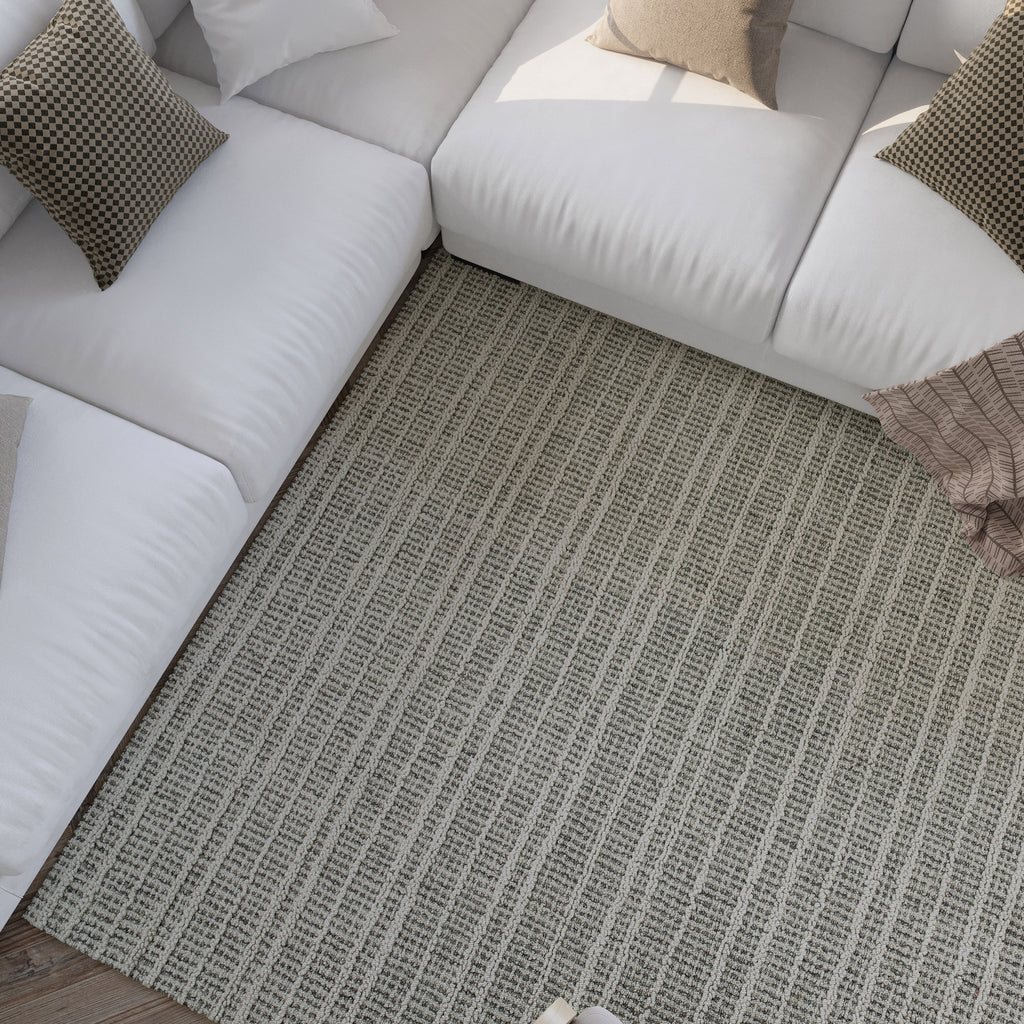 Kurzflor Teppich Grau aus Schurwolle "Hamptons FORTYFIVE" WECONhome
