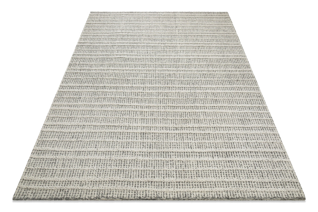 Kurzflor Teppich Grau aus Schurwolle "Hamptons FORTYFIVE" WECONhome
