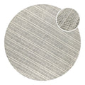 Kurzflor Teppich Rund Grau aus Schurwolle "Hamptons FORTYFIVE" WECONhome