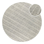 Kurzflor Teppich Rund Grau aus Schurwolle "Hamptons FORTYFIVE" WECONhome