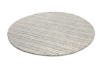Kurzflor Teppich Rund Grau aus Schurwolle "Hamptons FORTYFIVE" WECONhome