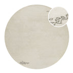 Kurzflor Teppich Rund Creme Weiß aus Schurwolle "Hamptons FORTYFOUR" WECONhome