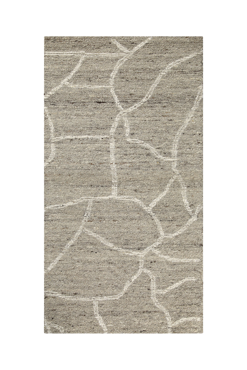 Kurzflor Teppich Taupe meliert aus Schurwolle "Hamptons FORTYONE" WECONhome