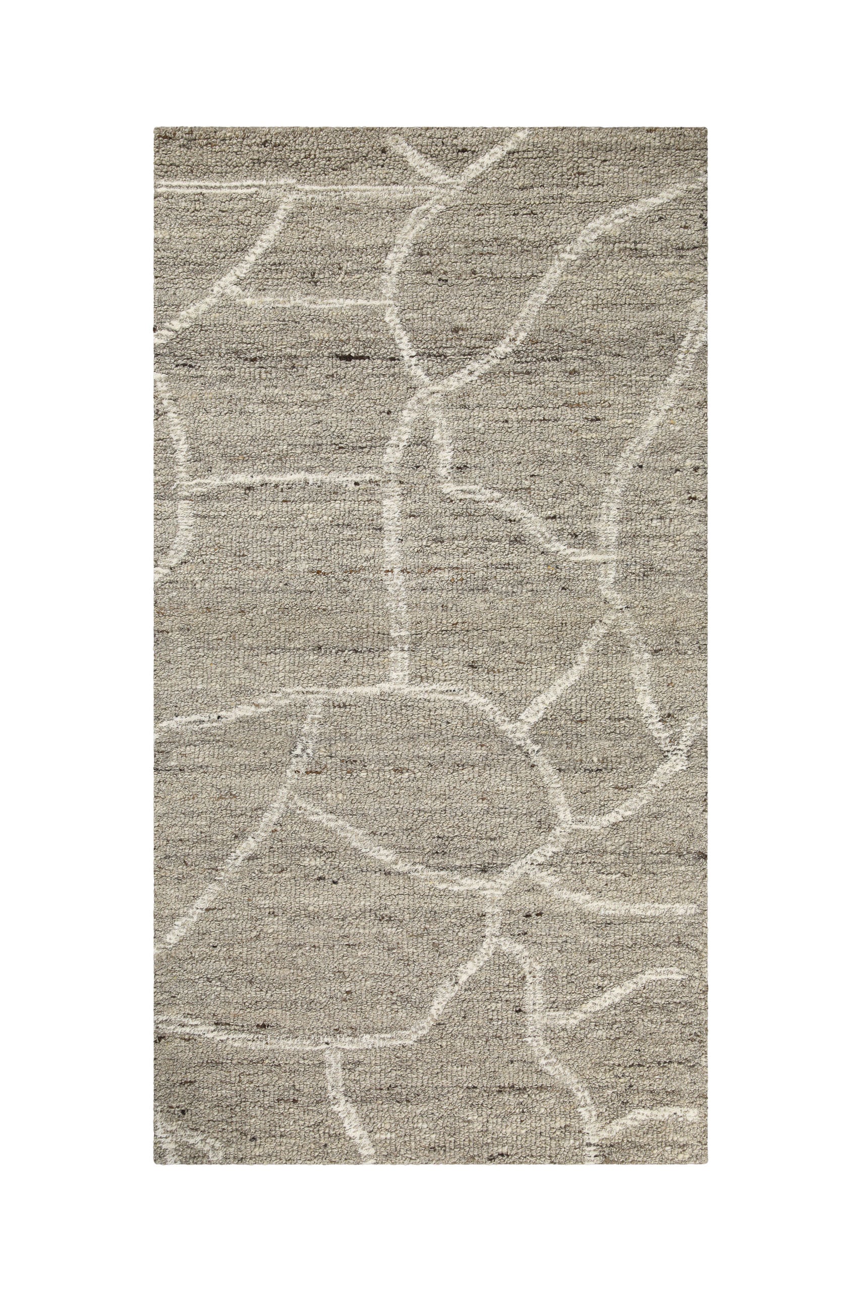 Kurzflor Teppich Taupe meliert aus Schurwolle "Hamptons FORTYONE" WECONhome