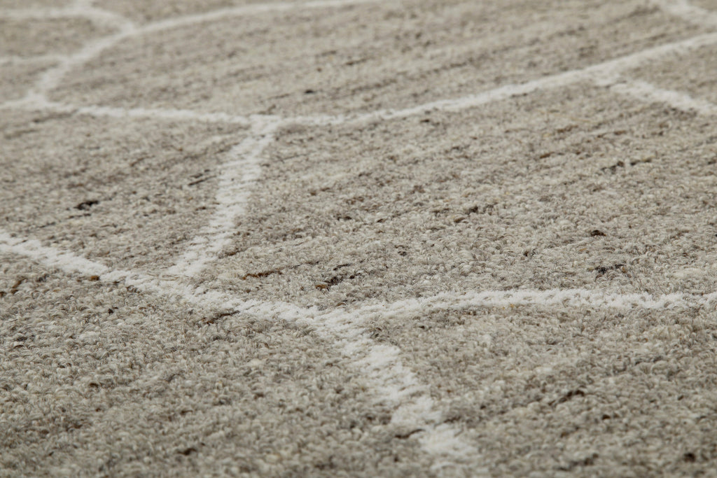 Kurzflor Teppich Taupe meliert aus Schurwolle "Hamptons FORTYONE" WECONhome